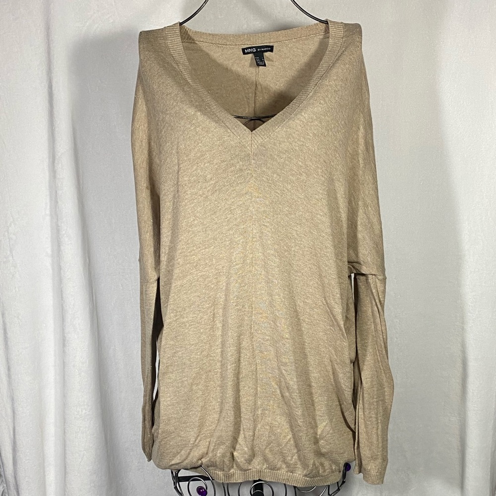 MNG light brown sweater with sparkles size M - Picture 2 of 8